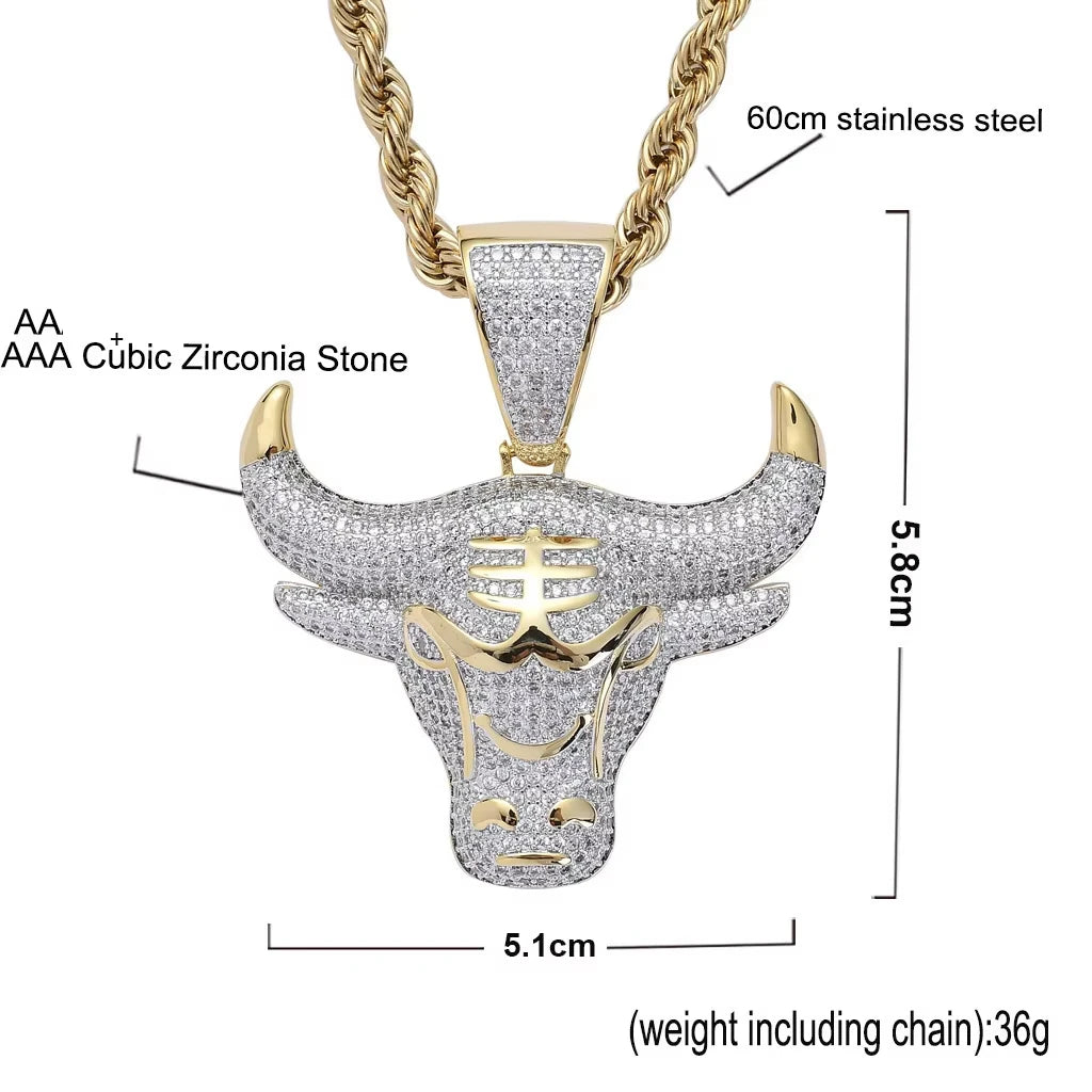 18K GOLD PLATED TAURUS PENDANT & CHAIN