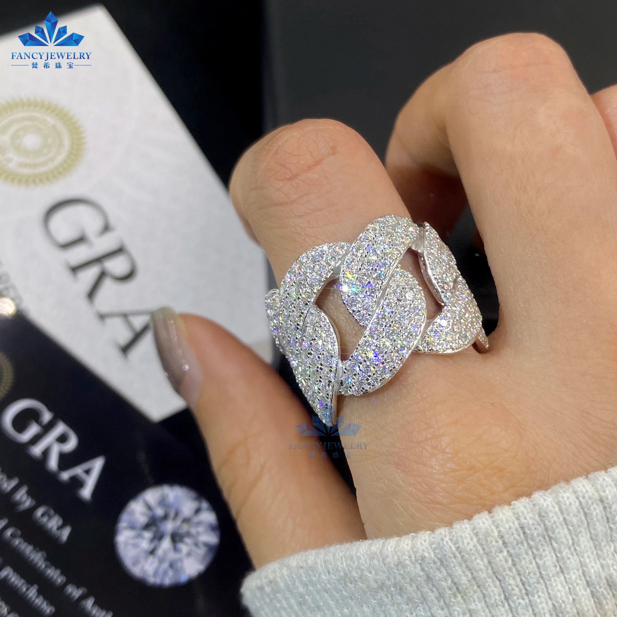 CUBAN ICED OUT RING