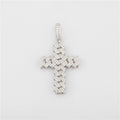 Starspire 925 Silver Gold Plated Emerald Cut Moissanite Pass Tester Cross Pendant Iced Hip Hop Luxury Jewelry Customizable
