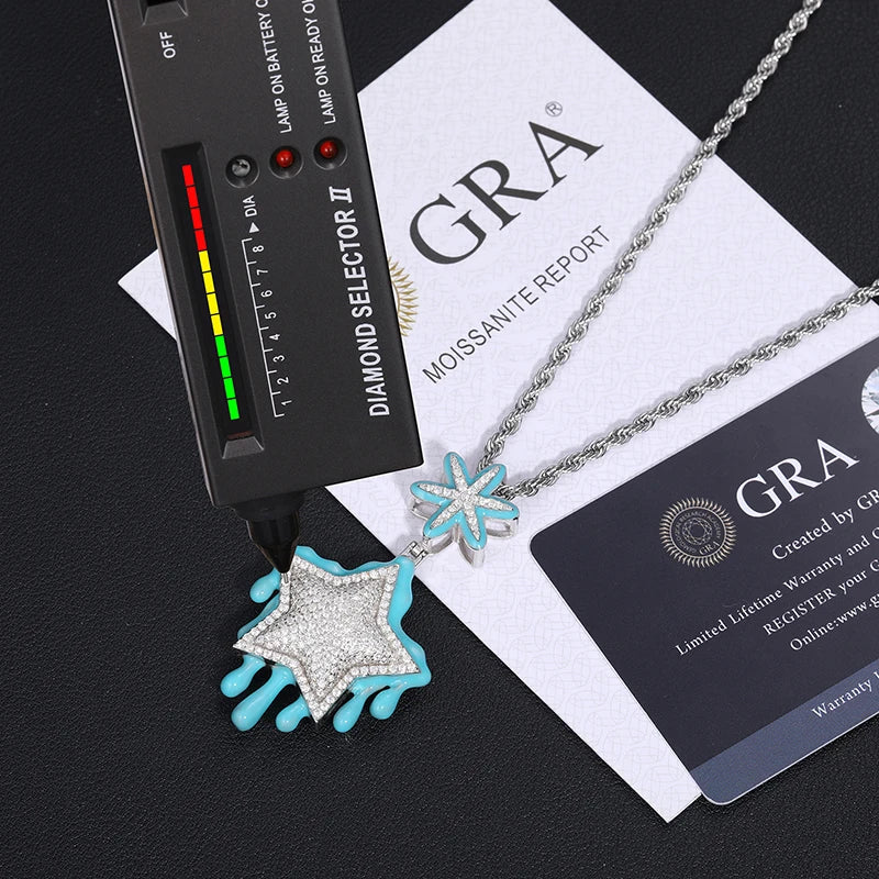 GLOW IN THE DARK STAR VVS MOISSANITE DIAMOND