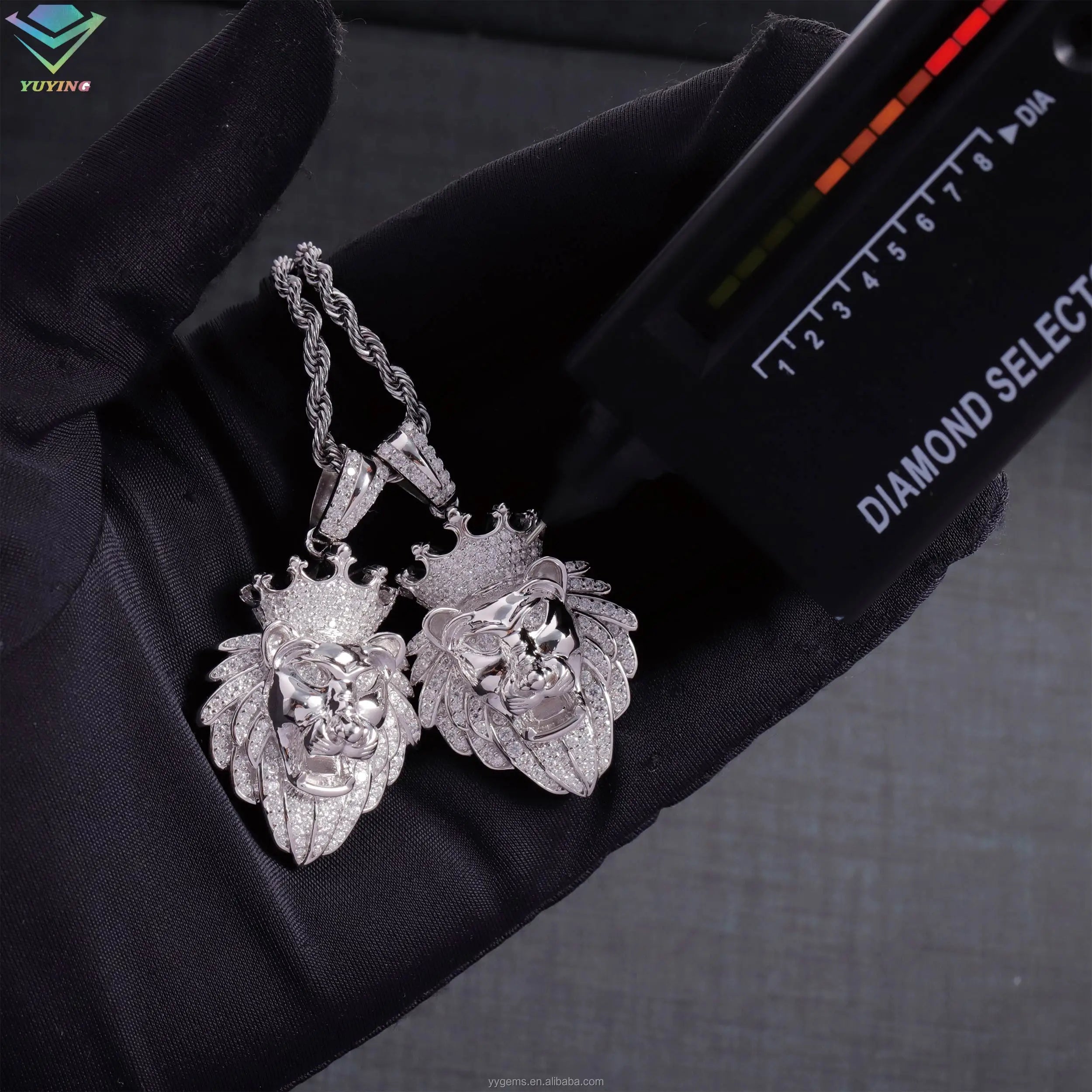 GRA MOISSANITE SILVER LION PENDANT