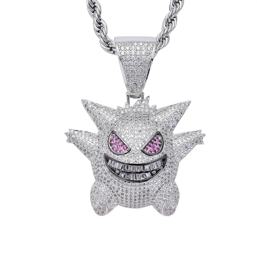 18K GOLD GHOST CARTOON PENDANT