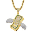 ICED OUT WINGS & GOLDEN PLATED DOLLAR BILLS