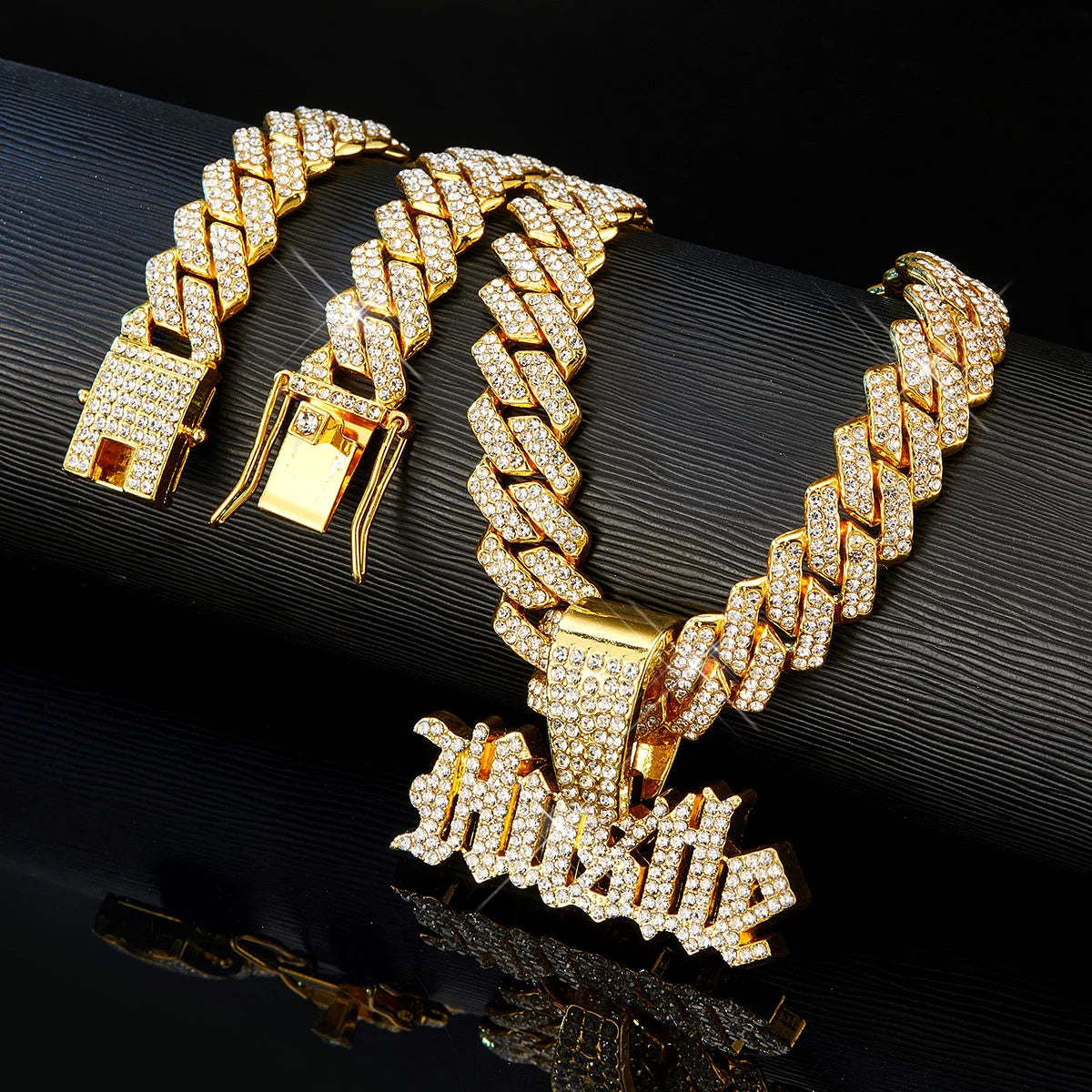Luxurious Hip Hop Emerald Cut Moissanite Gold Plated Pendant & Charms 925 Silver Iced Bling Customer's Choice More Brilliance