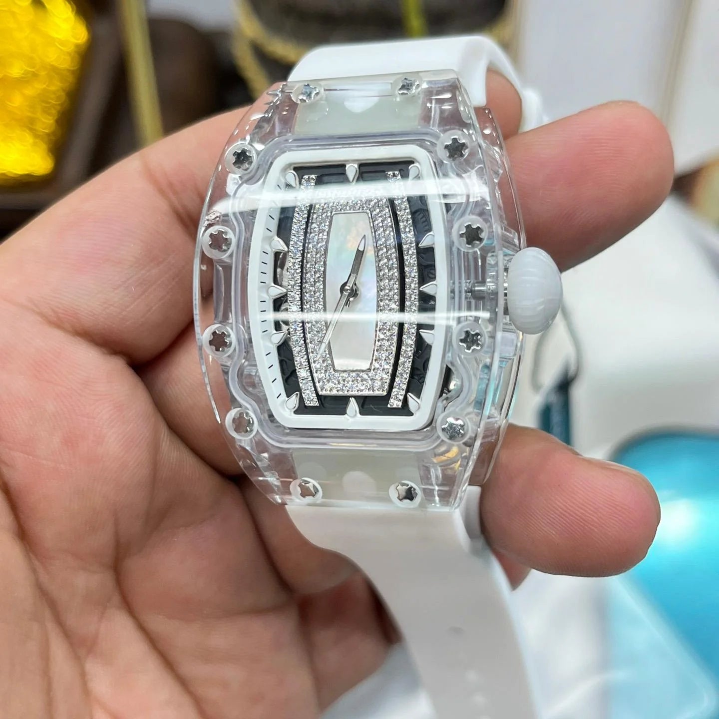 Women Watches Luxury Automatic Watch White Ceramic Skeleton Automatic Mechanical Watch for Women Watch Women Reloj Watch