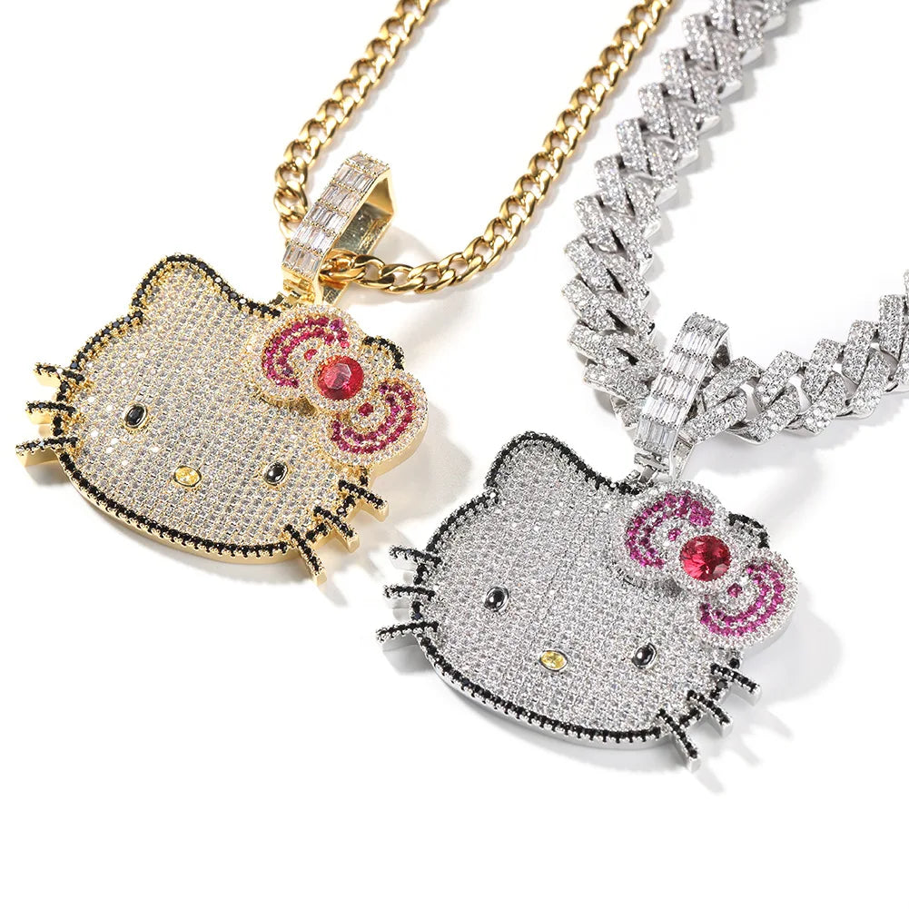 ICED HELLO KITTY CUBAN LINKS