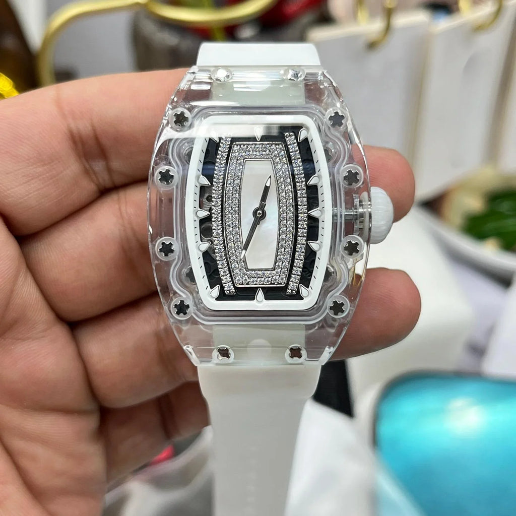 Women Watches Luxury Automatic Watch White Ceramic Skeleton Automatic Mechanical Watch for Women Watch Women Reloj Watch