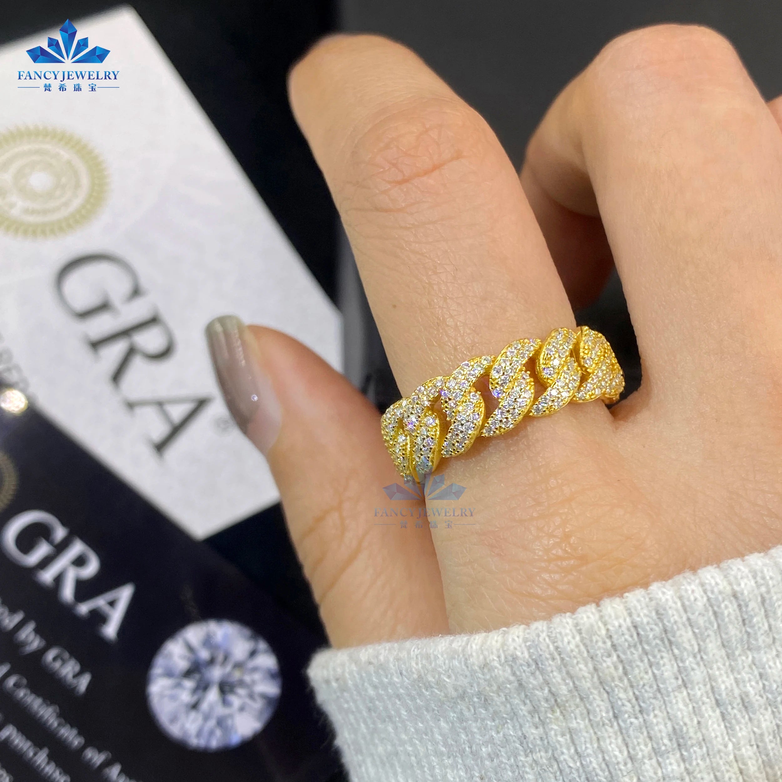 CUBAN ICED OUT RING