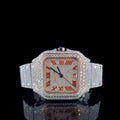 Elegant Automatic Mechanical Stainless Steel Watch Classic Analog Fully Iced Moissanite Stones Premium Quality Luxury Fashion