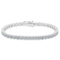 3mm 4mm Vvs Moissanite Chain 925 Sterling Silver White Gold Plated Women Men Gra Certified Mossanite Lab Diamond Tennis Bracelet