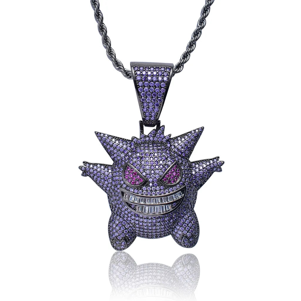 18K GOLD GHOST CARTOON PENDANT