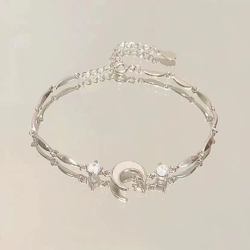 Cherry Sparkling Blossoms Butterfly Zircon Adjustable Bracelet