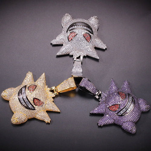 18K GOLD GHOST CARTOON PENDANT