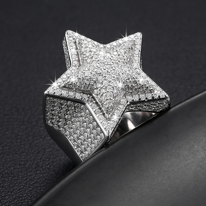VVS MOISSANITE DIAMOND STAR RING