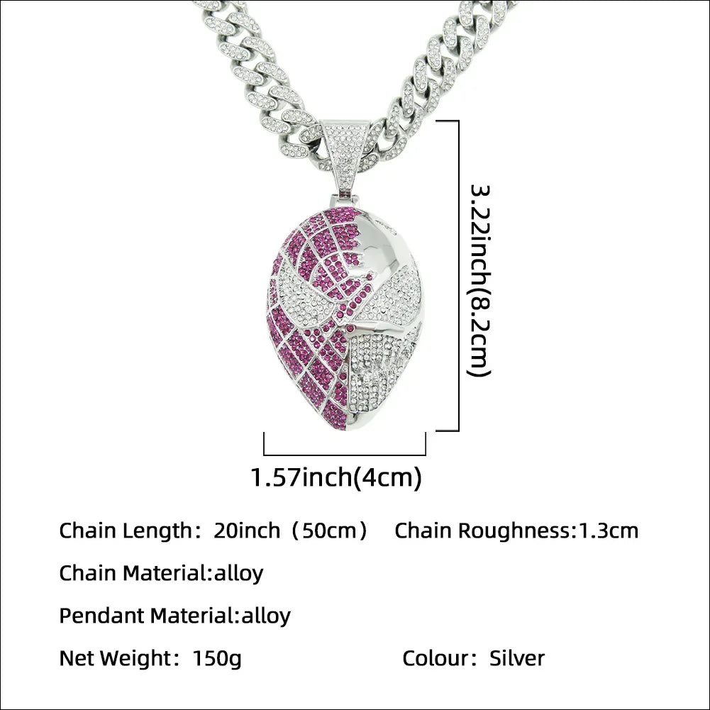 MARVEL PENDANT ON CUBAN LINK NECKLACE