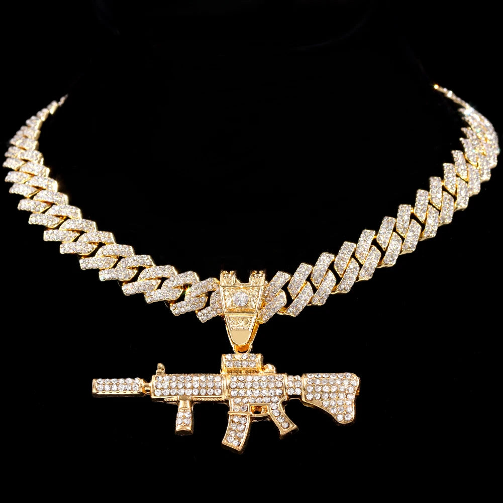 AK47 GUN PENDANT NECKLACE