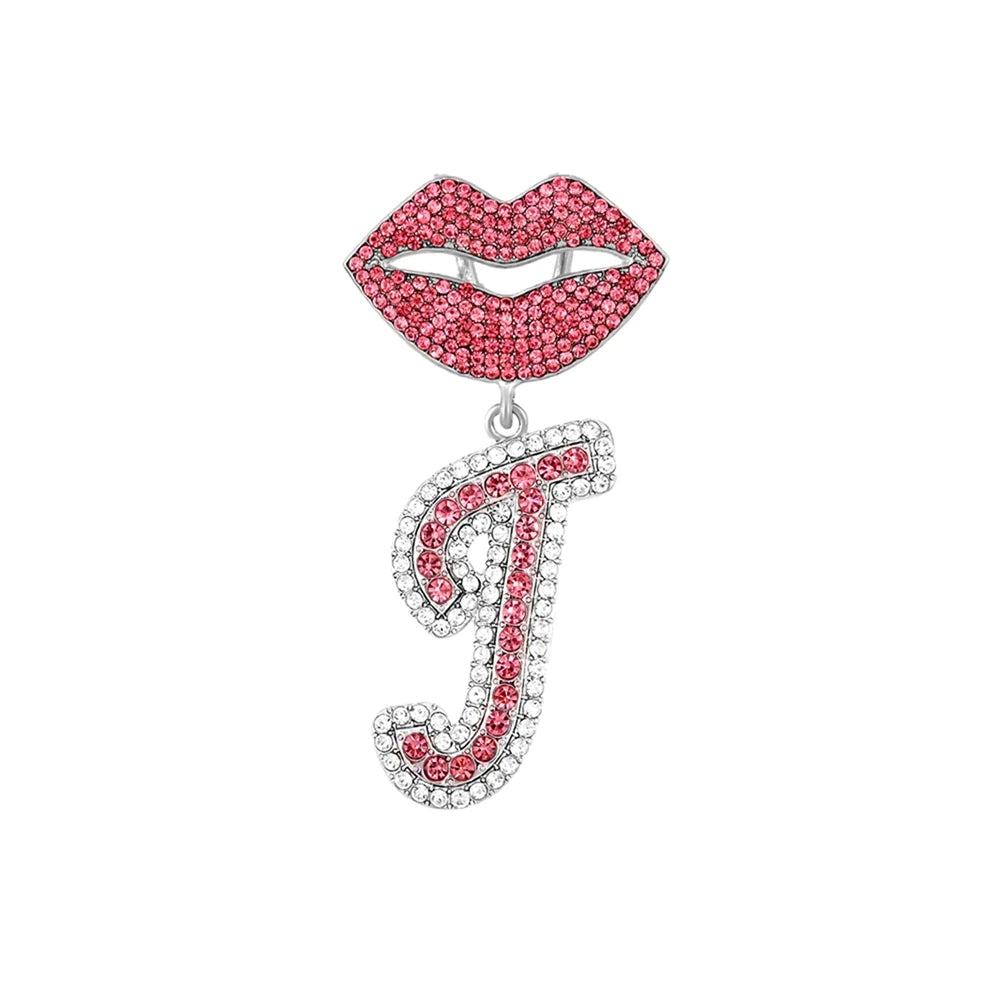RHINESTONE LETTER CUBAN LINK CHAIN