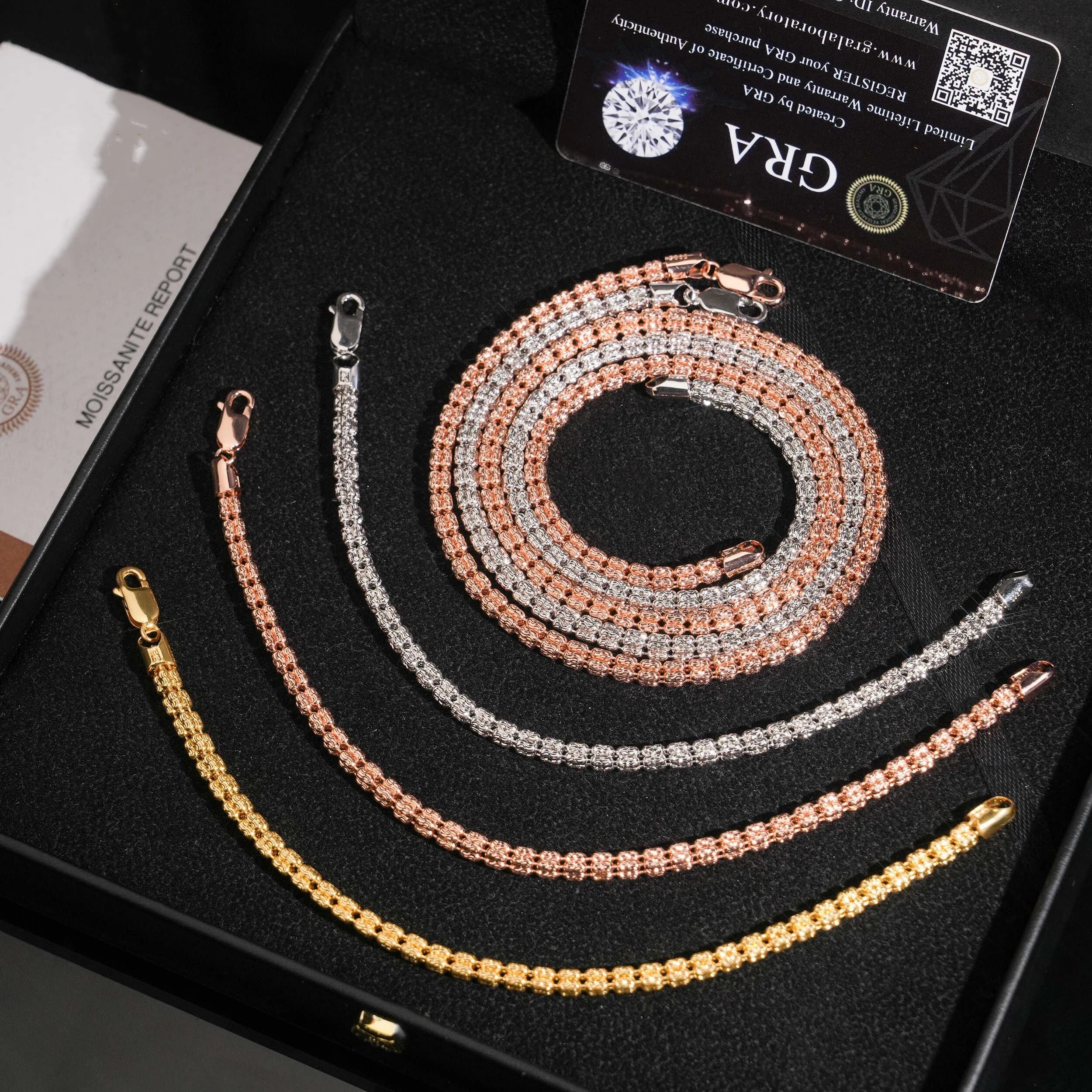 ICED OUT MOON MOISSANITE LINK CHAIN