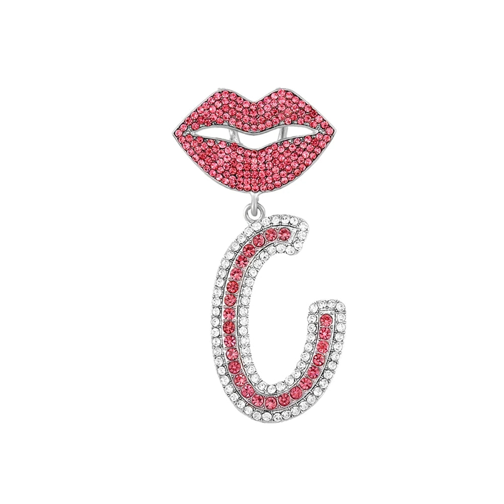 RHINESTONE LETTER CUBAN LINK CHAIN