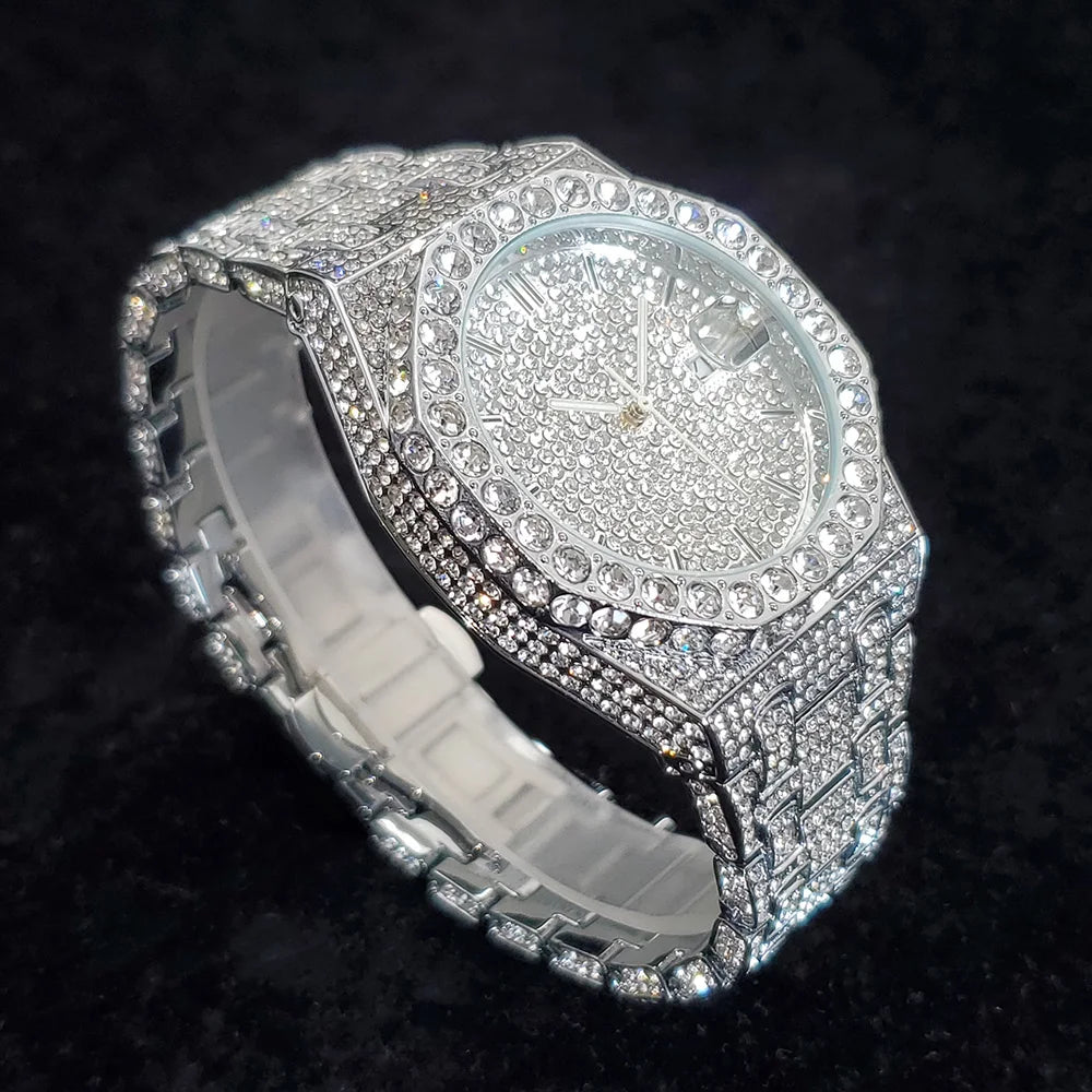 WATERPROOF DIAMOND SIMULATE WRIST WATCH