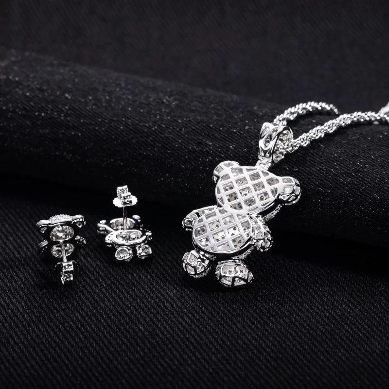 ICED BEAR EARRINGS & NECKLACES