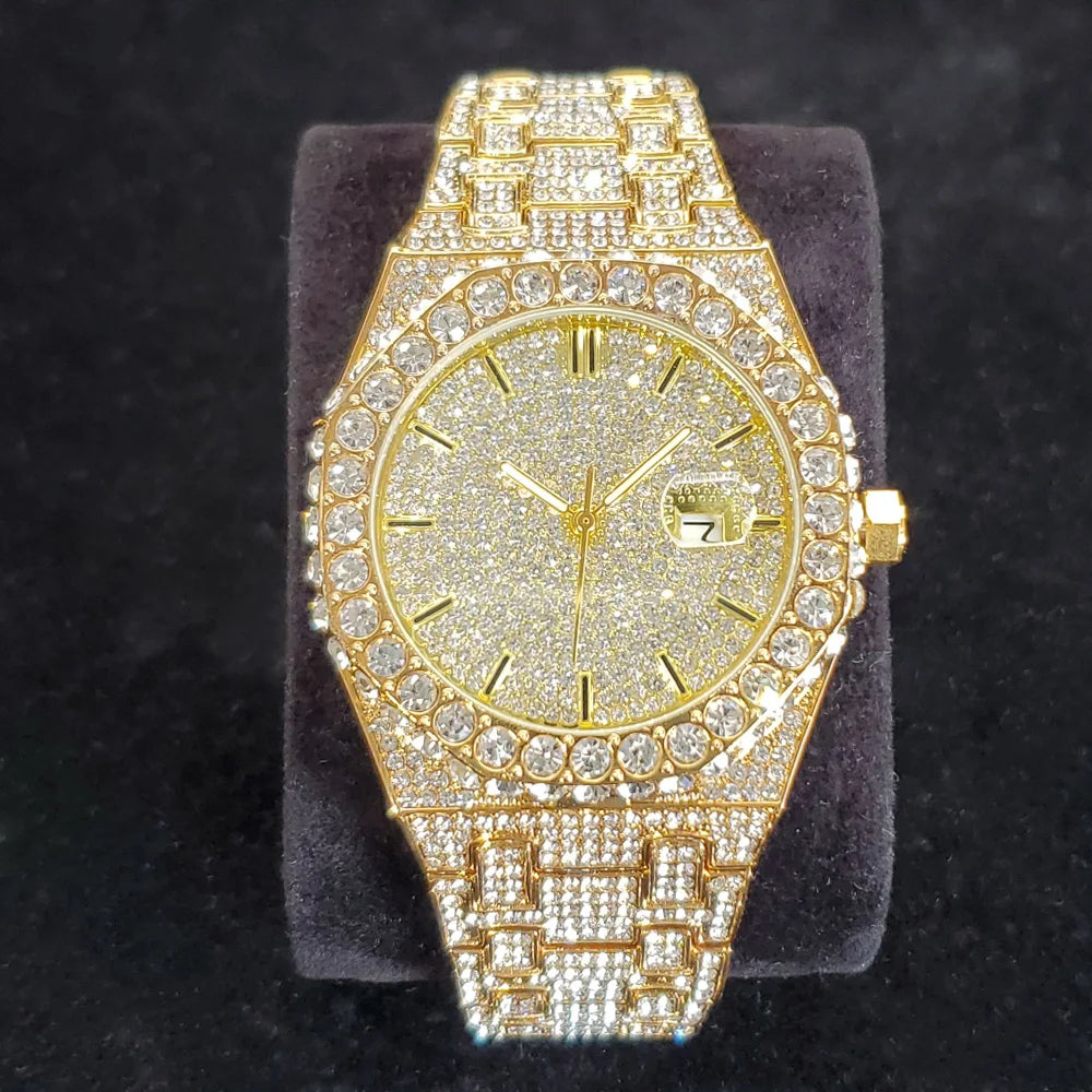 WATERPROOF DIAMOND SIMULATE WRIST WATCH