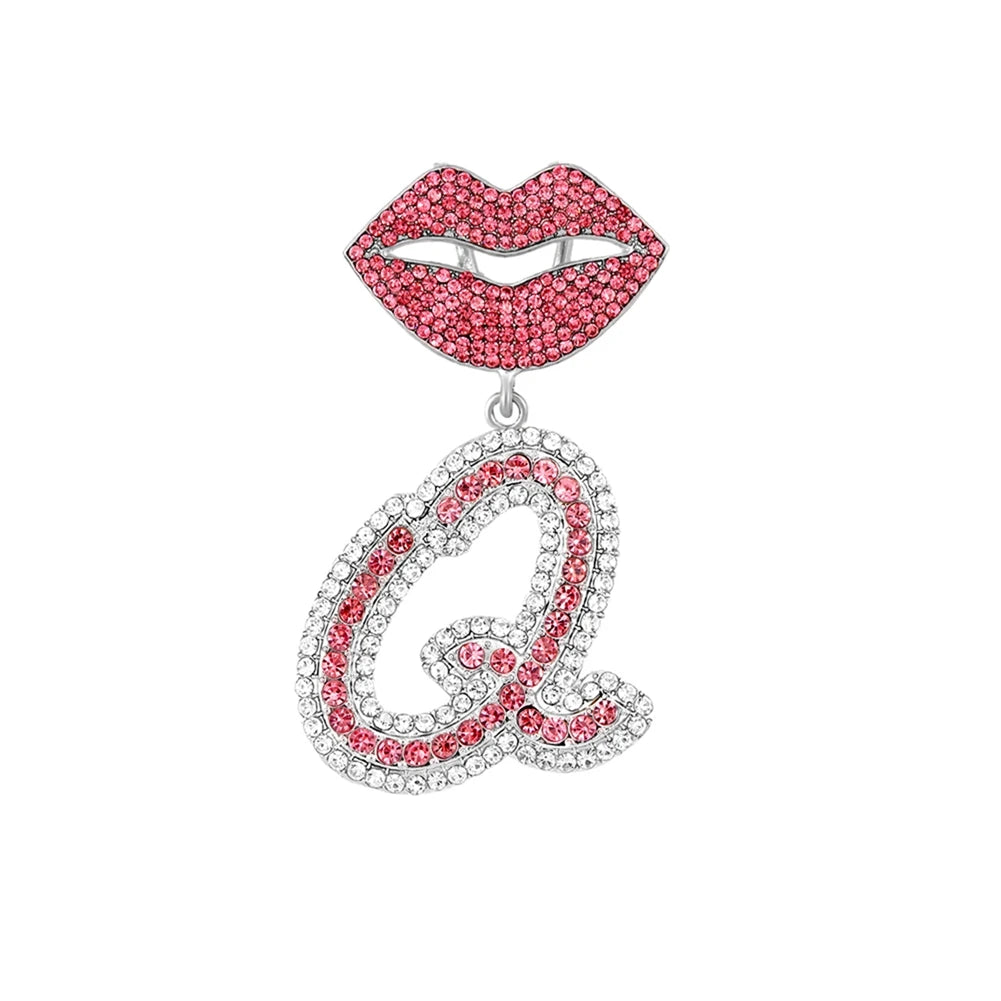 RHINESTONE LETTER CUBAN LINK CHAIN