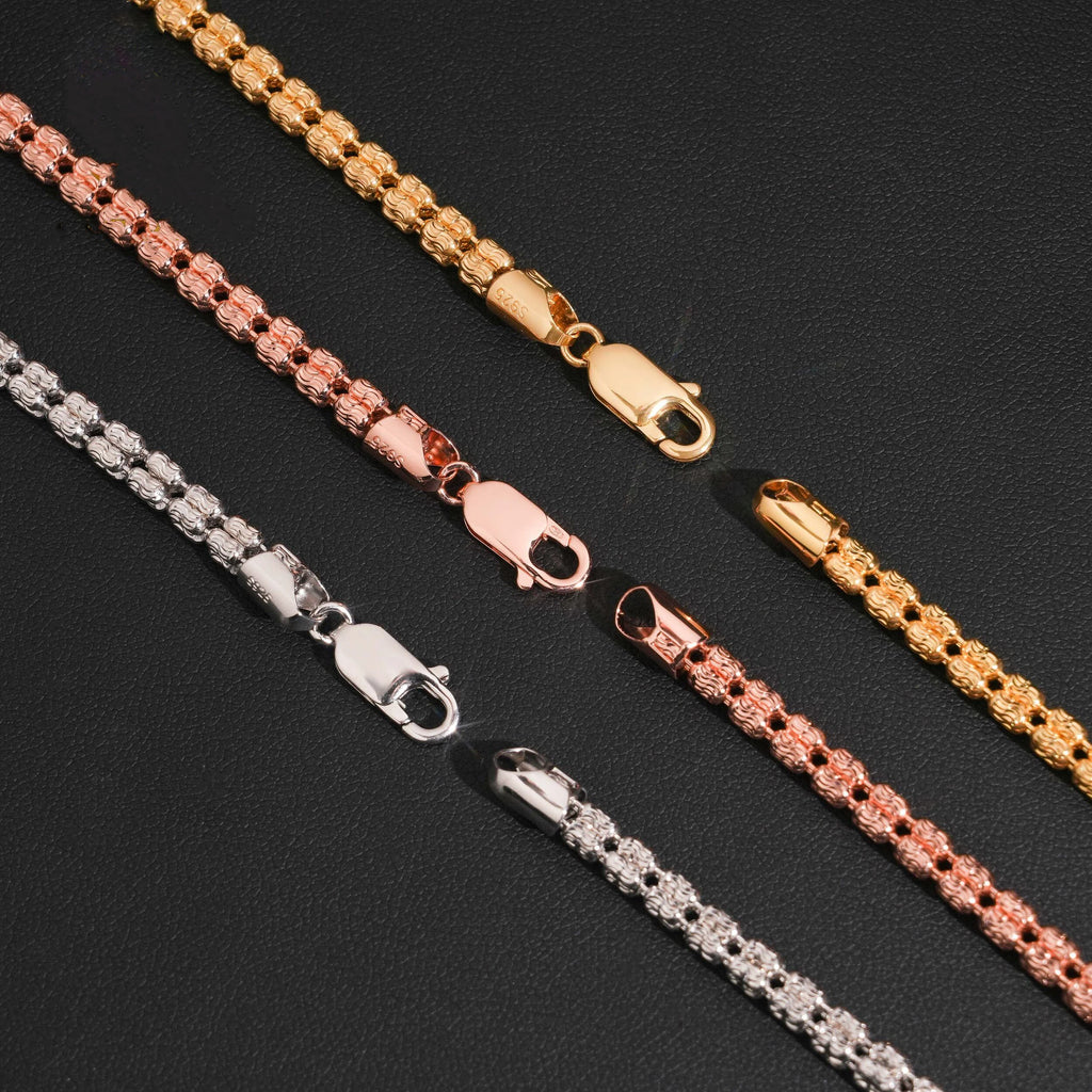 ICED OUT MOON MOISSANITE LINK CHAIN