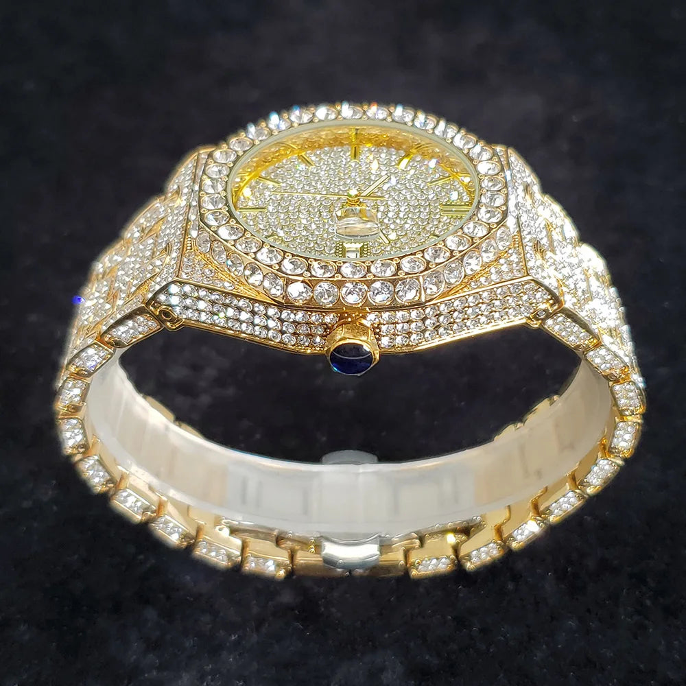 WATERPROOF DIAMOND SIMULATE WRIST WATCH