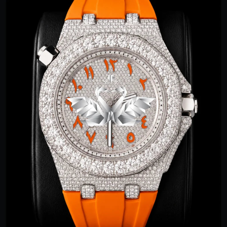 Premium Stainless Steel Moissanite Diamond Watch Men Luxury Fashion Watch