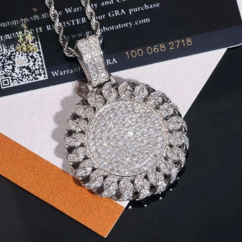 ICED MOISSANITE PENDANT & CHAIN