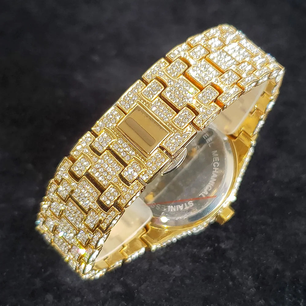 WATERPROOF DIAMOND SIMULATE WRIST WATCH