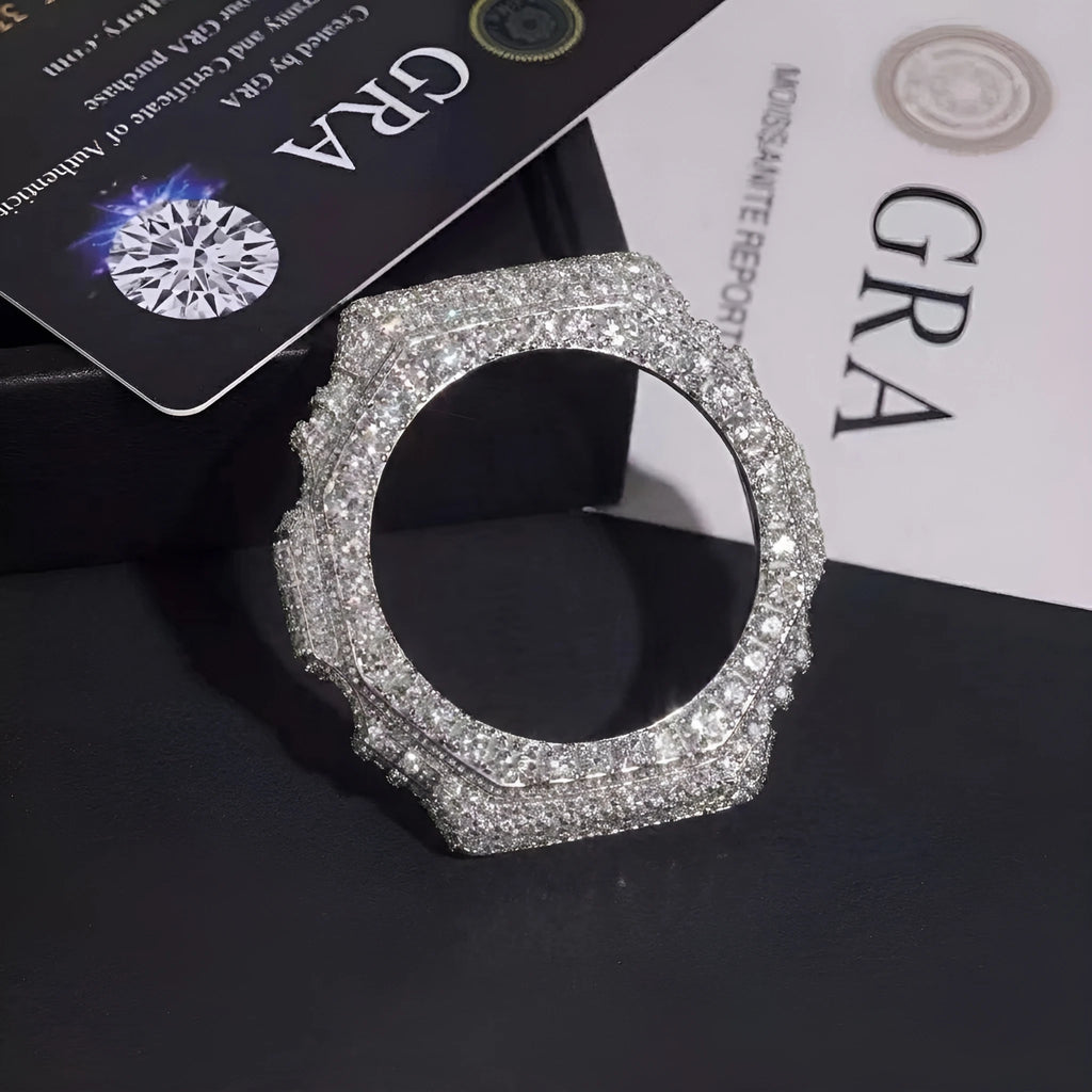 TBTK HipHop Iced Out Moissanite Watch Bezel For GA2100 DW6900 GA110 Luxury Bling Watch Replacement Frame Accessories