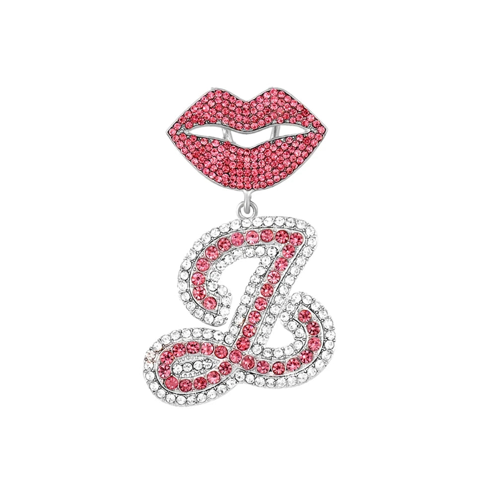 RHINESTONE LETTER CUBAN LINK CHAIN
