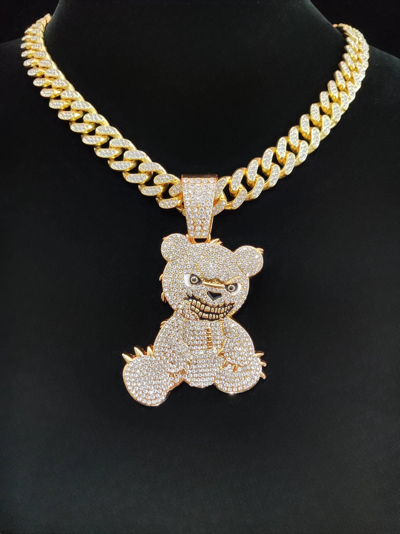 ICED OUT BEAR NECKLACE