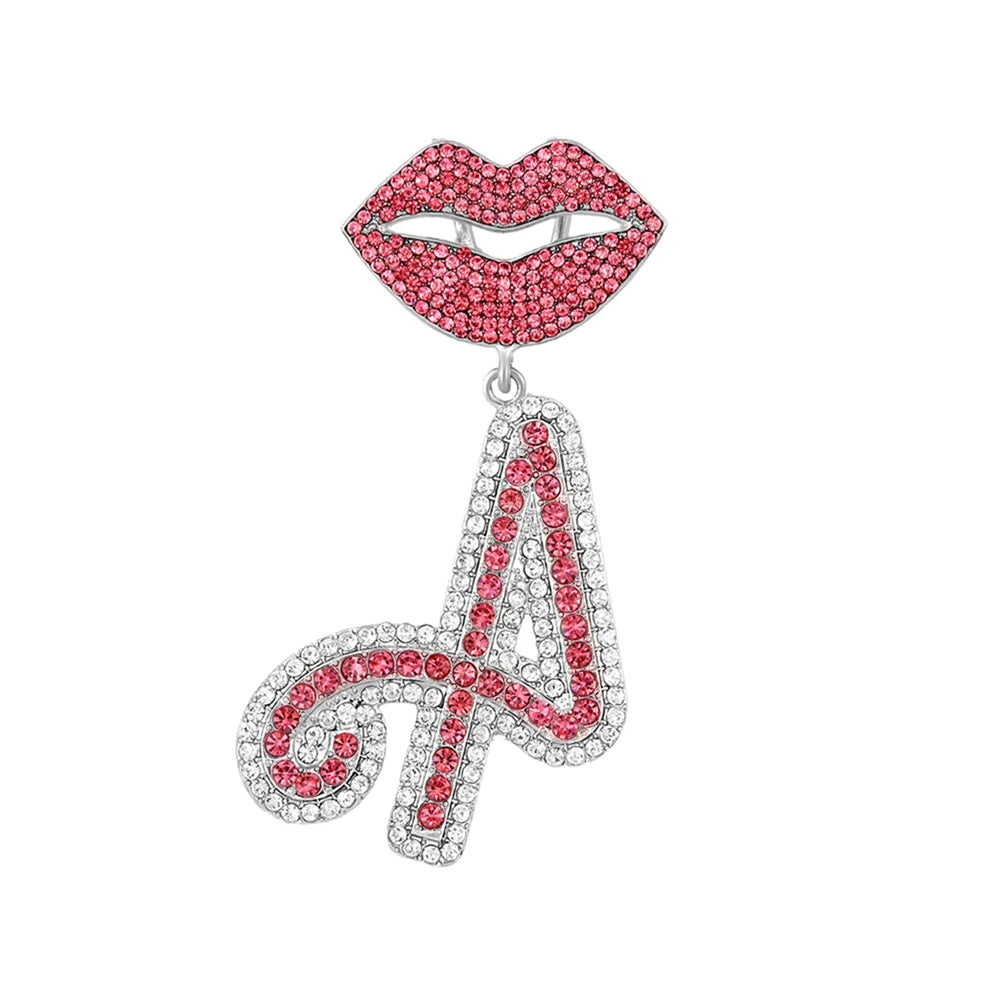 RHINESTONE LETTER CUBAN LINK CHAIN