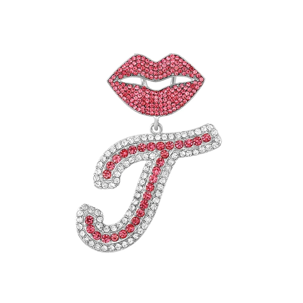 RHINESTONE LETTER CUBAN LINK CHAIN