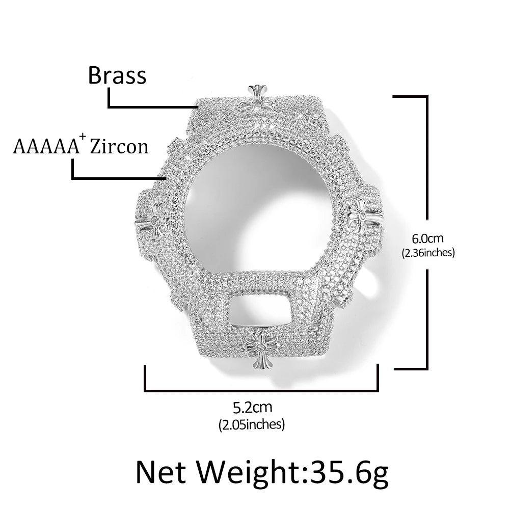 TBTK HipHop Iced Out Moissanite Watch Bezel For GA2100 DW6900 GA110 Luxury Bling Watch Replacement Frame Accessories
