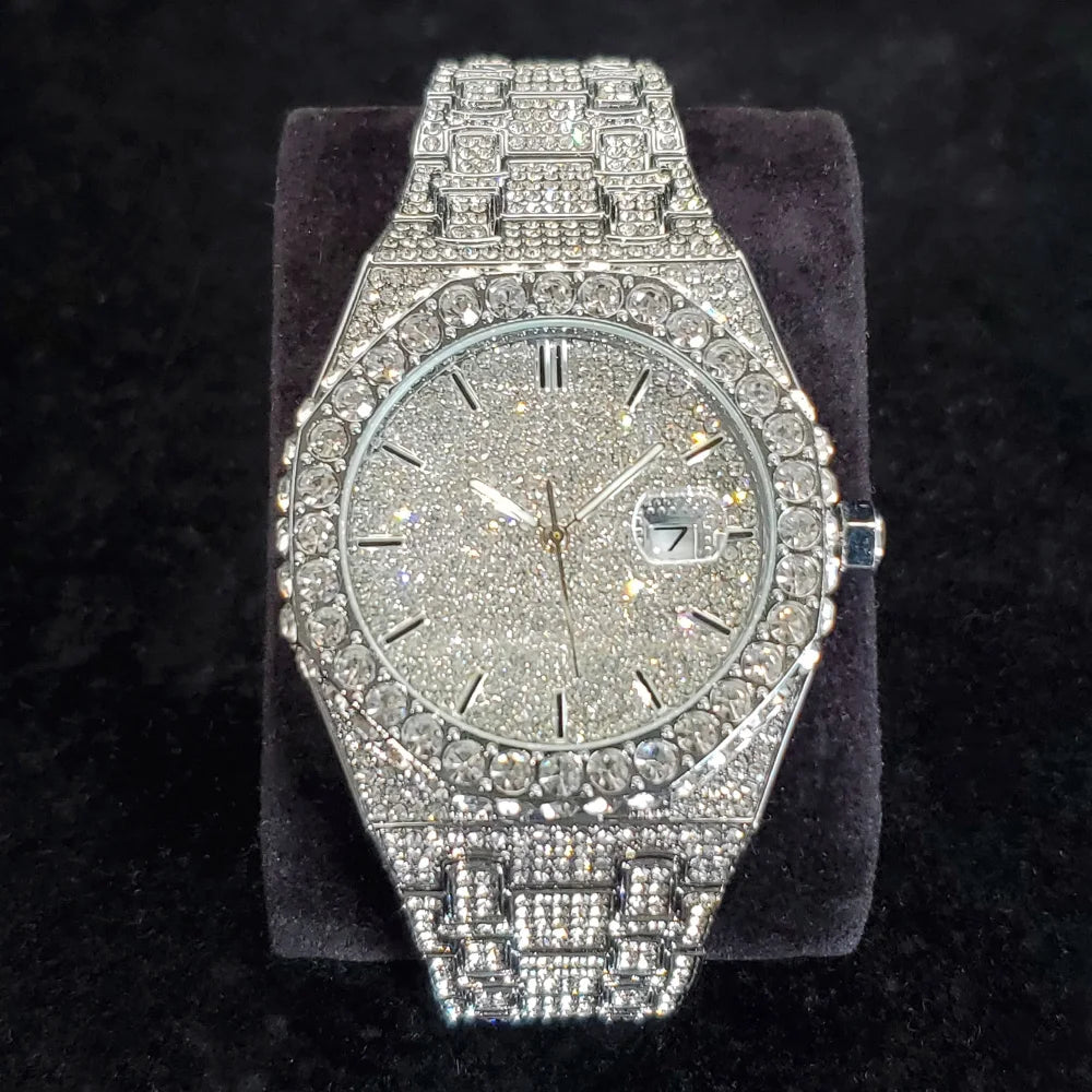 WATERPROOF DIAMOND SIMULATE WRIST WATCH