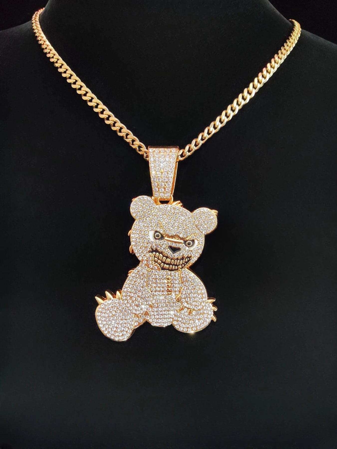 ICED OUT BEAR NECKLACE