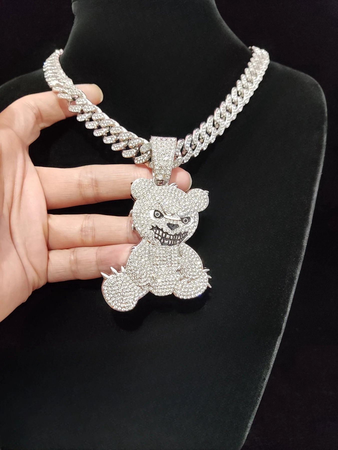 ICED OUT BEAR NECKLACE