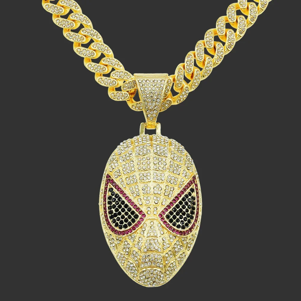 MARVEL PENDANT ON CUBAN LINK NECKLACE