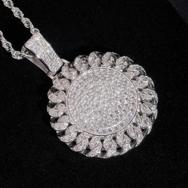 ICED MOISSANITE PENDANT & CHAIN