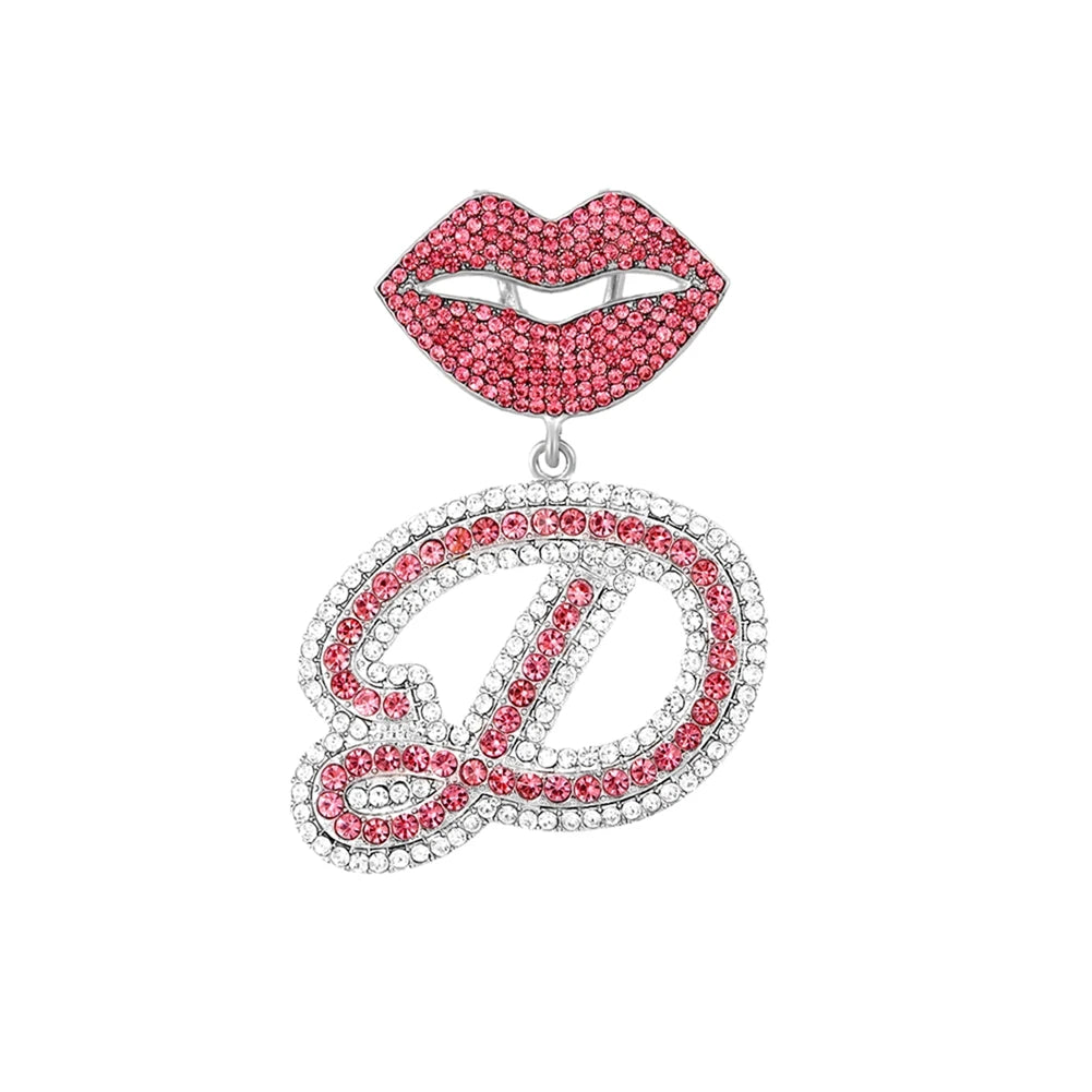 RHINESTONE LETTER CUBAN LINK CHAIN