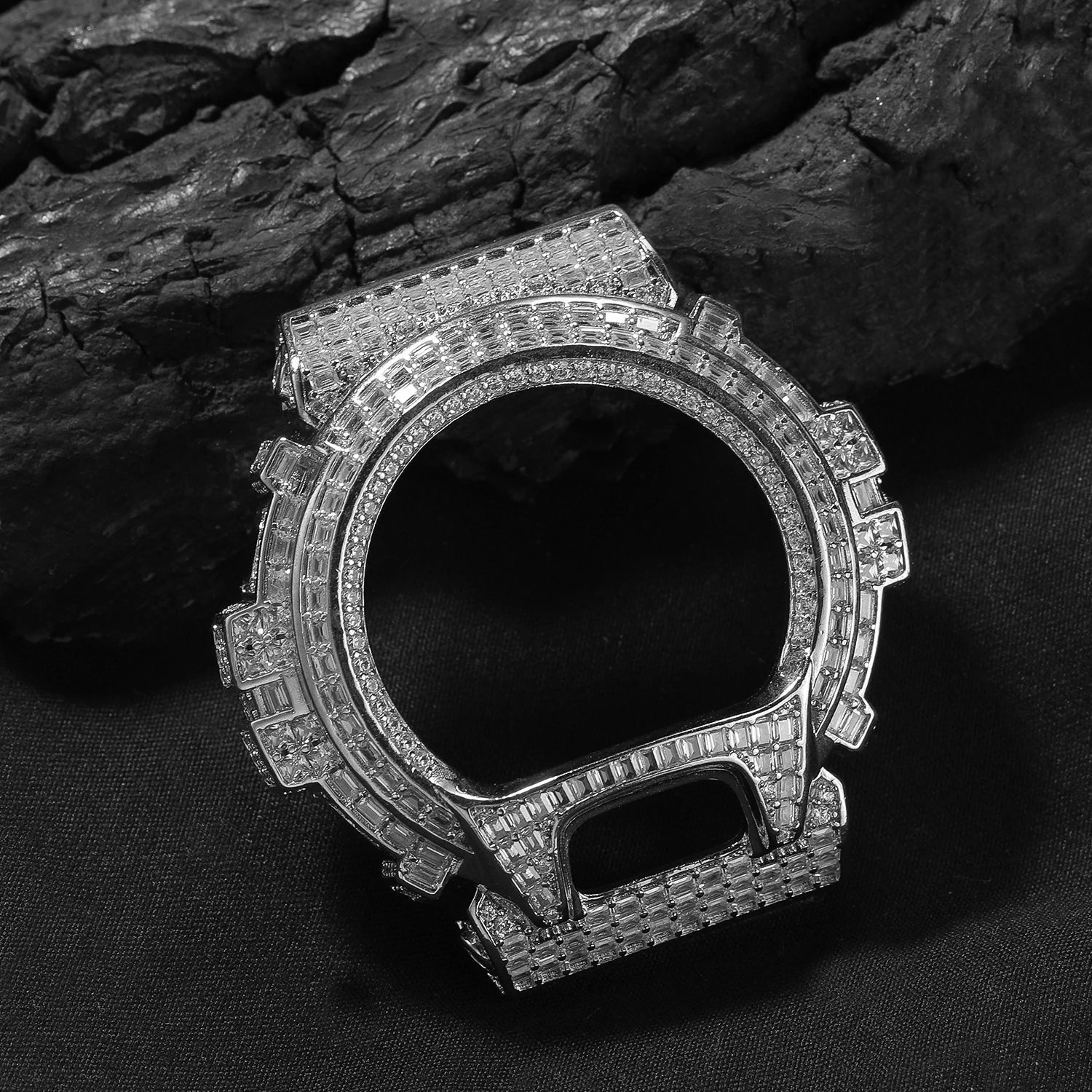TBTK HipHop Iced Out Moissanite Watch Bezel For GA2100 DW6900 GA110 Luxury Bling Watch Replacement Frame Accessories