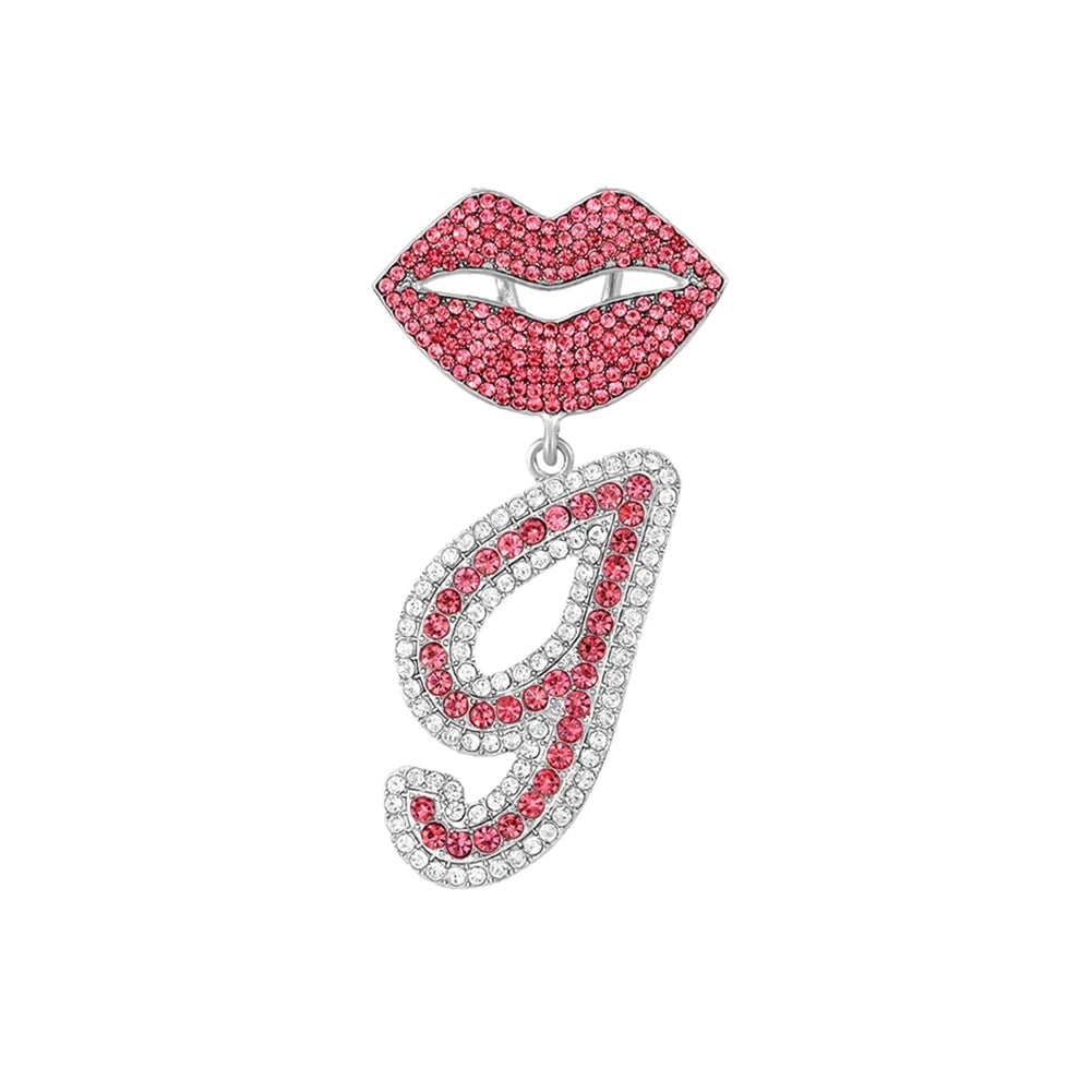 RHINESTONE LETTER CUBAN LINK CHAIN