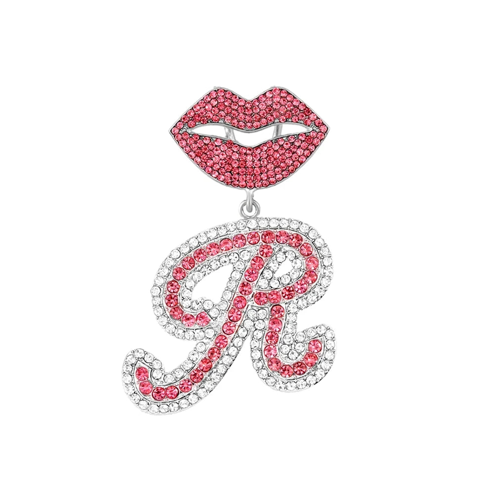 RHINESTONE LETTER CUBAN LINK CHAIN