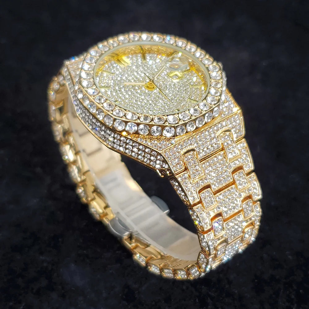 WATERPROOF DIAMOND SIMULATE WRIST WATCH