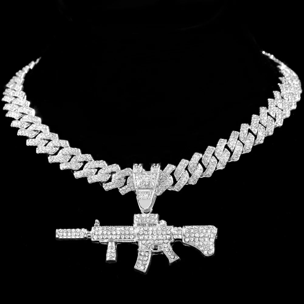 AK47 GUN PENDANT NECKLACE