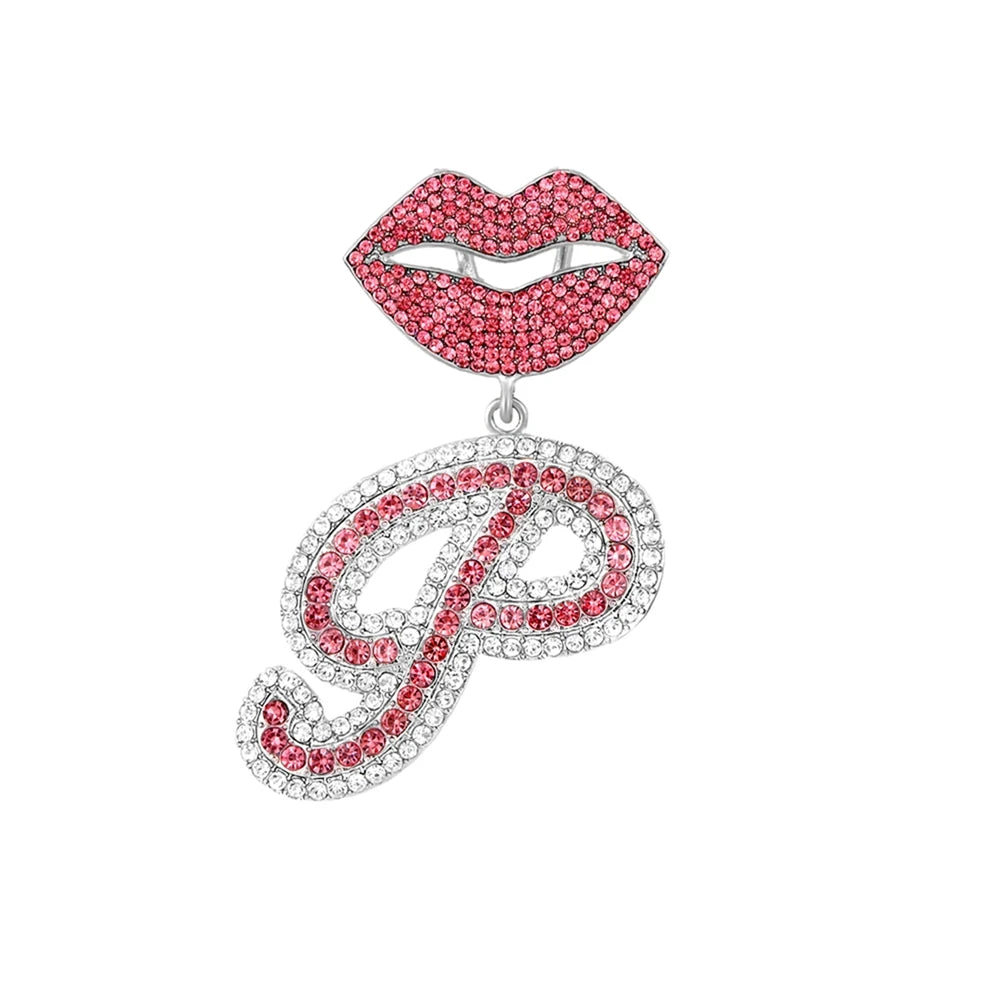 RHINESTONE LETTER CUBAN LINK CHAIN
